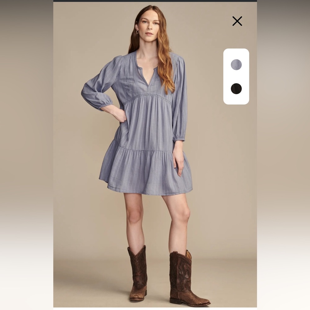 Long Sleeve Tiered Mini Dress